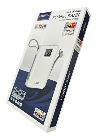 HEPU 22.5w Powerbank Usb-c Taşınabilir Hızlı Şarj Cihazı 10000 Mah Type-c Den Şarj Edilebilir