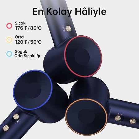Laifen Swift Premium Saç Kurutma Makinesi-Golden Blue (Laifen Türkiye Garantili)