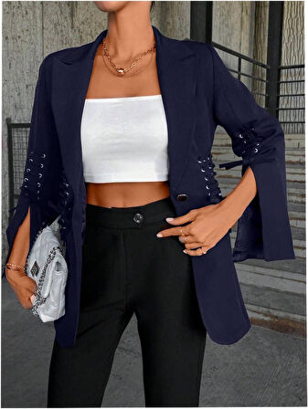 Bağcık Detaylı Tasarım Ceket