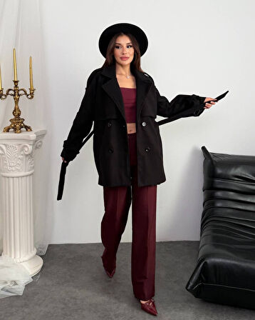 APOLET KUŞAK DETALI KAŞE KABAN