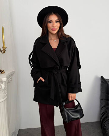 APOLET KUŞAK DETALI KAŞE KABAN