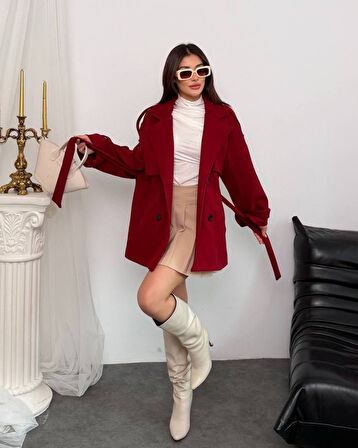 APOLET KUŞAK DETALI KAŞE KABAN