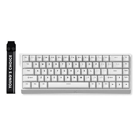 MCHOSE Ace68 E-sport White %65 Hall Effect Ice Blue Manyetik Switch RGB Hotswap Mekanik Gaming Klavye (MC-Ace68-15)