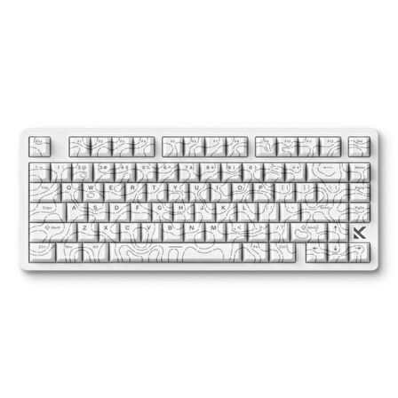 MCHOSE Jet 75 E-sport White Topographic %75 Hall Effect Kailh Magnetic God Manyetik Switch RGB Hotswap Mekanik Gaming Klavye (MC-Jet75-9)