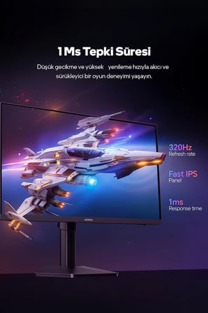 Koorui 27" G2721E 320Hz 1ms IPS QHD 2K Pivot Gaming Monitör
