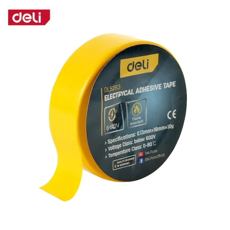 Elektrik Yalıtım Bandı 0.13mm 18mm 10m Sarı İzolasyon Bandı