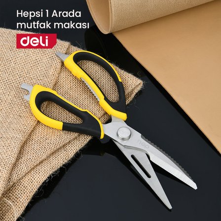 Profesyonel  Çok Fonksiyonlu Mutfak Makası 5x100mm Sarı