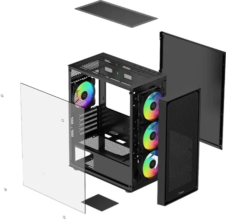 Ocypus Gamma C50 Siyah ARGB Tempered Glass Gamma P650 650W 80+ White USB 3.0 mATX Mini Tower Kasa