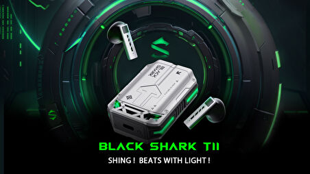 Black Shark Auricular Sem Fio Black Shark T11 RGB Bluetooth 5.3 Kulaklık Beyaz