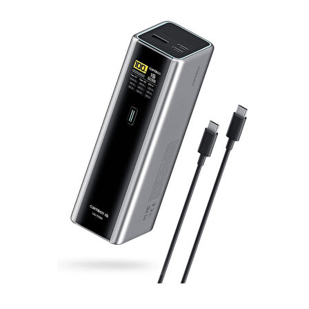 CUKTECH 15 Ultra Powerbank 20000 mAh | 210 W Toplam Çıkış Gücü | 140 W PD3.1 Tek Port | 165 W Kendi Şarj (Beast Mode) | TFT Ekranlı – Laptop, MacBook, iPhone, Samsung ile Uyumlu