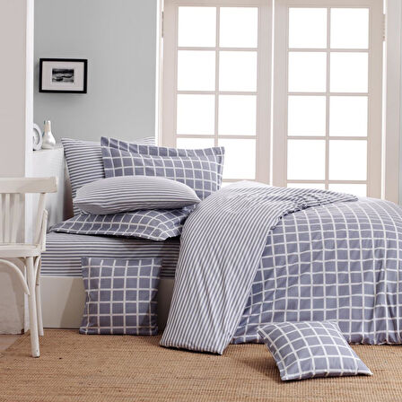 Keep London Dolce Sleep Series Natural Cotton(Doğal Pamuk) Çift Kişilik Nevresim Takımı-Gri