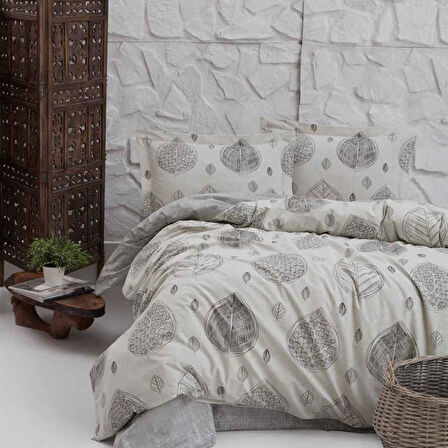 Keep London Dolce Sleep Series Natural Cotton(Doğal Pamuk) Çift Kişilik Nevresim Takımı-Gri