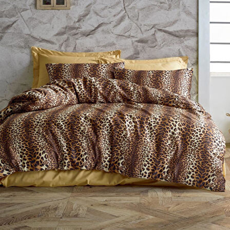 Keep London Home Series Natural Cotton(Doğal Pamuk) Tek Kişilik Nevresim Takımı-Kahverengi