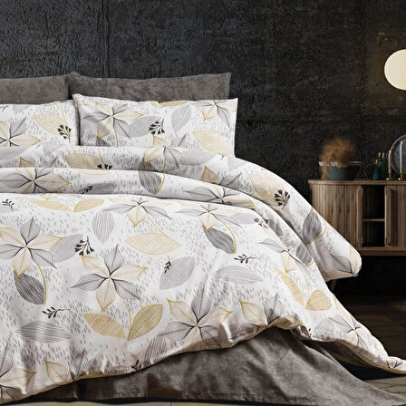 Keep London Home Series Natural Cotton(Doğal Pamuk) Tek Kişilik Nevresim Takımı-Gri