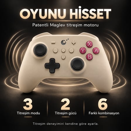 GuliKit KK3 PRO GB Retro Hall Effect Destekli Kablosuz Gamepad (NS38)