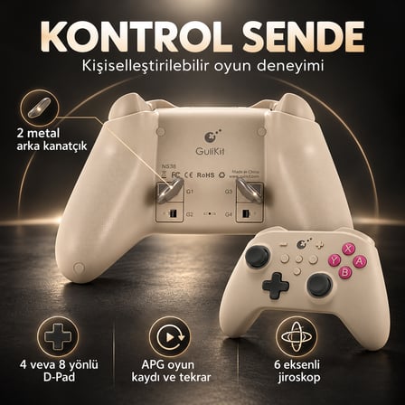 GuliKit KK3 PRO GB Retro Hall Effect Destekli Kablosuz Gamepad (NS38)