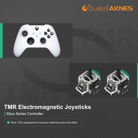 GuliKit Xbox Series Joystick Tamir Kiti (2 Adet) TMR Elektromanyetik Analog + Başlık Kapakları