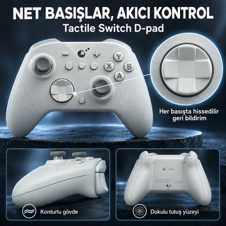 GuliKit ES Gray Hall Effect Trigger Hall Effect Joystick Bluetooth E-Sports Gamepad