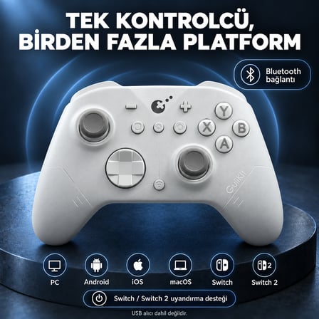 GuliKit ES Gray Hall Effect Trigger Hall Effect Joystick Bluetooth E-Sports Gamepad