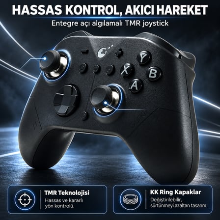 GuliKit ES MAX Smart Triggers TMR Joystick Kablosuz Gamepad