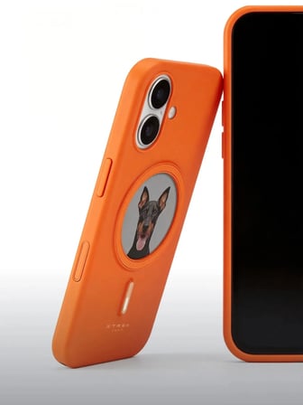XTREM MagSafe E-Ink Ekranlı Akıllı Telefon Kılıfı  İphone 17 Uyumlu - Turuncu