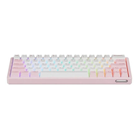 Scyrox Xpunk 63 Pembe %60 Gateron Jade Gaming Manyetik Switch 8K Hz Hall Effect RGB İngilizce Mekanik Gaming Klavye