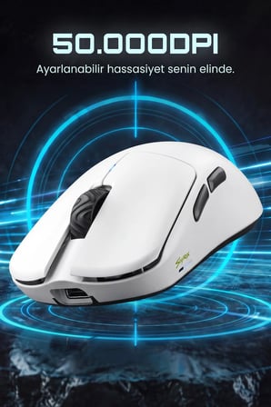 Scyrox V6S Kablosuz 400mAh 42Gr 50.000DPI 8K Profesyonel Gaming Oyuncu Mouse