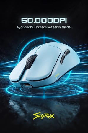Scyrox V6S Kablosuz 400mAh 42Gr 50.000DPI 8K Profesyonel Gaming Oyuncu Mouse
