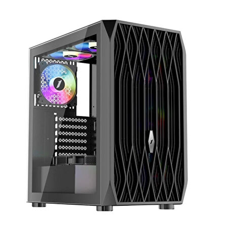1st Player Arıya Ay7 Siyah 650w 80+ Argb 4x12cm Fan Temperli Cam Mesh Usb 3.0 Atx Kasa