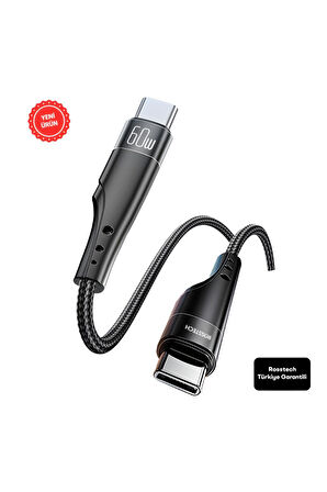 60w Type-c To Type-c Süper Hızlı Şarj Kablosu ( Türkiye Garantili)