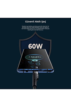 60w Type-c To Type-c Süper Hızlı Şarj Kablosu ( Türkiye Garantili)