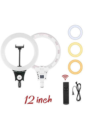 Fuchsia FM-12R Kumandalı 30 cm Işıklı Telefon Tutucu Ring Light