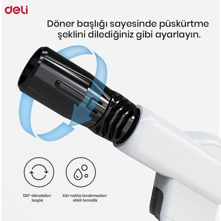 Deli Yüksek Basınçlı Yıkama Makinesi, 1000 W – Beyaz