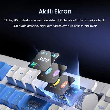 Aula Nova75 Mekanik RGB Klavye TKL Caramel Latte Switch Tri Mode Kablosuz Makrolu Hot Swap Gaming Oyuncu Klavyesi Bordo