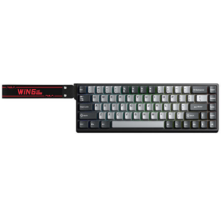 Aula Win68 He Pro Manyetik Klavye Rapid Trigger Xingyi Switch 8000Hz RGB TKL Hot Swap Oyuncu Klavyesi Gri