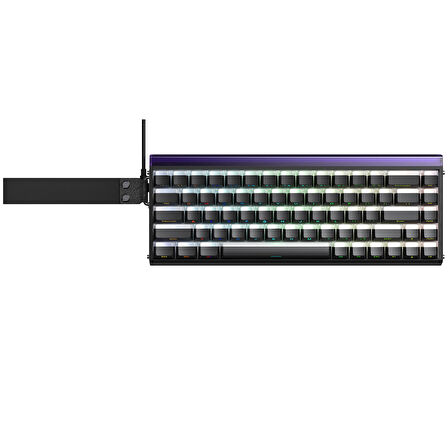 Aula Hero 68 He Manyetik Klavye Rapid Trigger Jade King Switch 8000Hz RGB Neon TKL Hot Swap Oyuncu Klavyesi Siyah