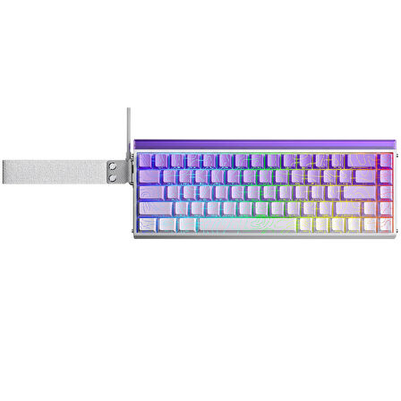 Aula Hero 68 He Manyetik Klavye Rapid Trigger Dragon King Switch 8000Hz RGB Neon TKL Hot Swap Oyuncu Klavyesi Mor