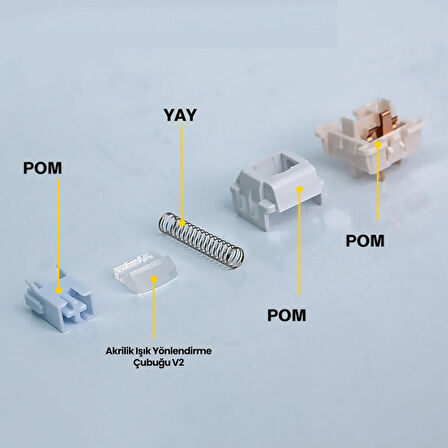 Aula Leobog Barbie Lineer Mekanik Switch 100 Adet