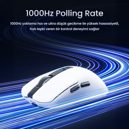 Aula SC590 Pro PAW3311 Sensör 20000 DPI 1000Hz Kablolu ve Kablosuz Gaming Oyuncu Mouse Siyah