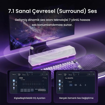 Aula GS6 PRO 10W RGB Bluetooth USB Kablolu Soundbar Hoparlör Player Özellikli Speaker Siyah
