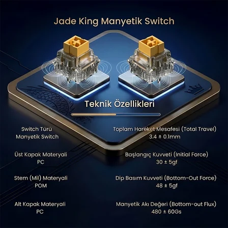Aula Leobog Jade King Manyetik Switch 20 Adet