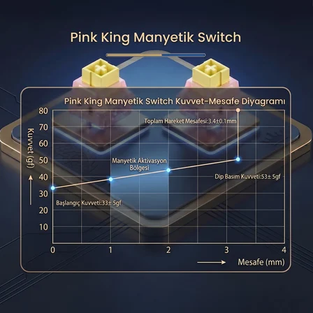 Aula Leobog Pink King Manyetik Switch 20 Adet