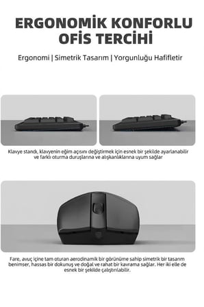 Lenovo Kablolu Q Klavye Mouse Seti KM290 Siyah