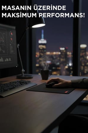 Gaming Oyuncu Fare Altlığı Kaymaz Taban Mouse Pad BK 360*280MM Siyah