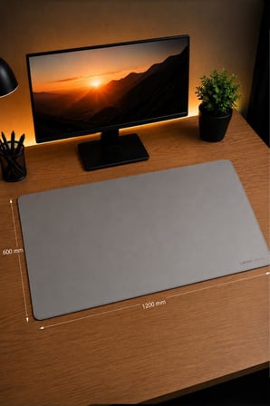 Gaming Oyuncu Klavye Fare Altlığı Kaymaz Taban Büyük Mouse Pad PU GR 1200*600MM Gri