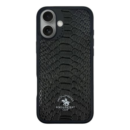 Santa Barbara Polo Racquet Club  iPhone 17 Kılıf Pu Deri Timsah Tasarım Business Knight Kapak