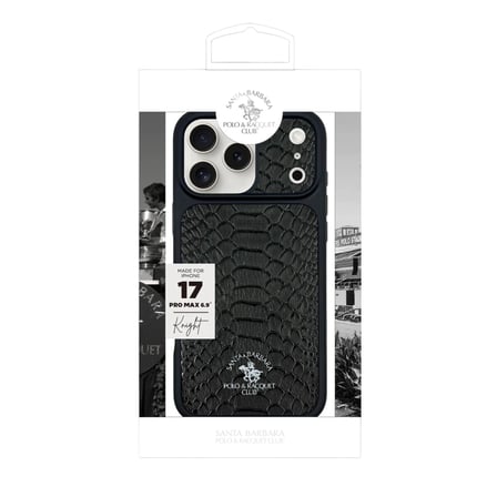 Santa Barbara Polo Racquet Club  iPhone 17 Kılıf Pu Deri Timsah Tasarım Business Knight Kapak