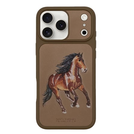 Santa Barbara Polo Racquet Club  iPhone 17 Pro Max Kılıf 3Boyutlu PU Deri Boris İçi Süet Kapak