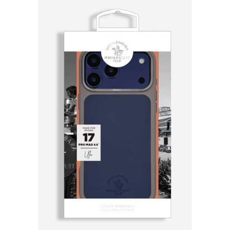 Santa Barbara Polo Racquet Club iPhone 17 Pro için Kılıf Pu Deri Manyetik Şarj Destekleyen Ula Kapak