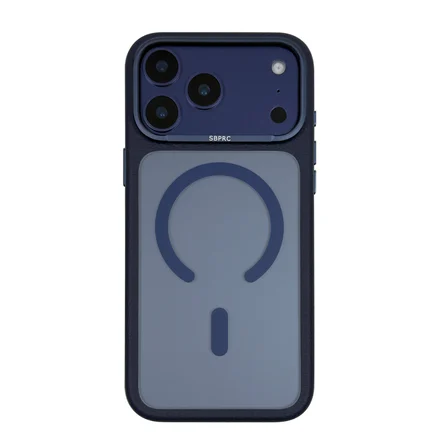 SBPRC iPhone 17 Pro için Arkası Mat Kenarları Pu Deri M-Safe Destekleyen Grant Kapak